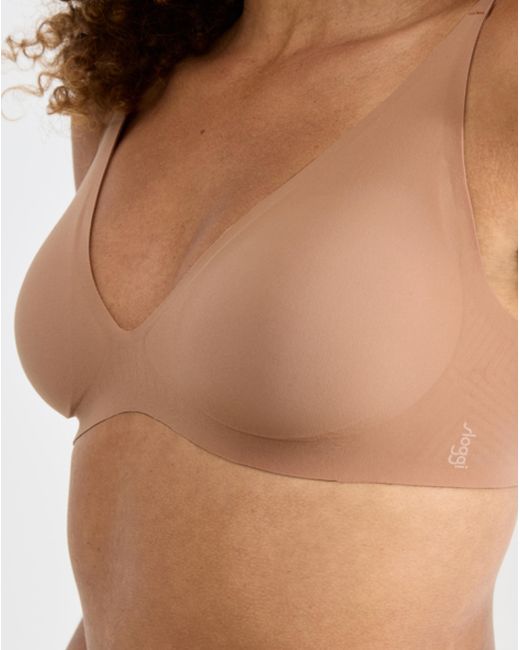 Sloggi Brown Zero Feel Up Plunge Bra