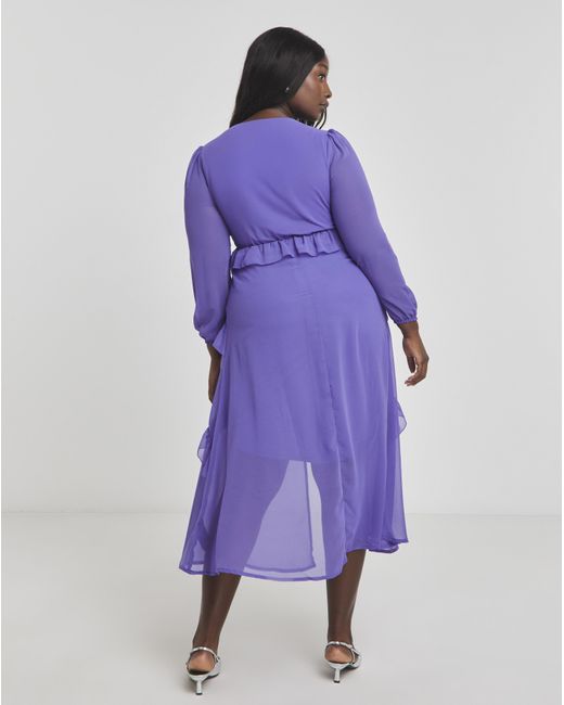 Simply Be Purple Frill Maxi Dress
