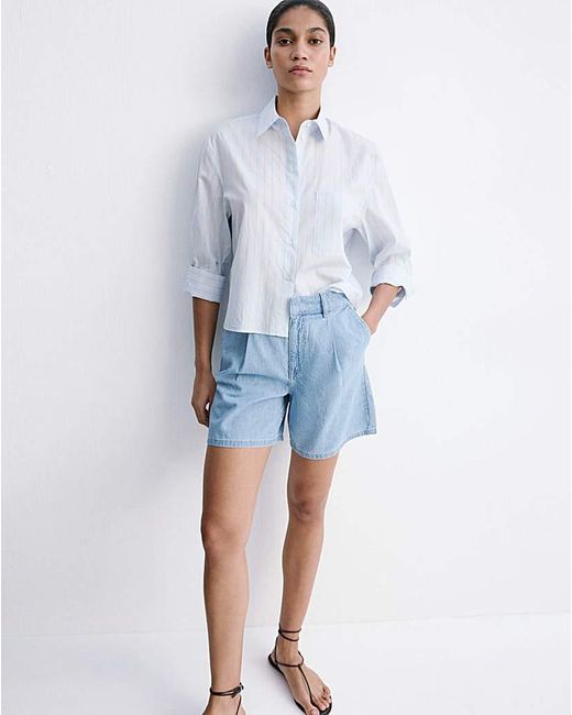 Mango Blue Bermudas Amelie