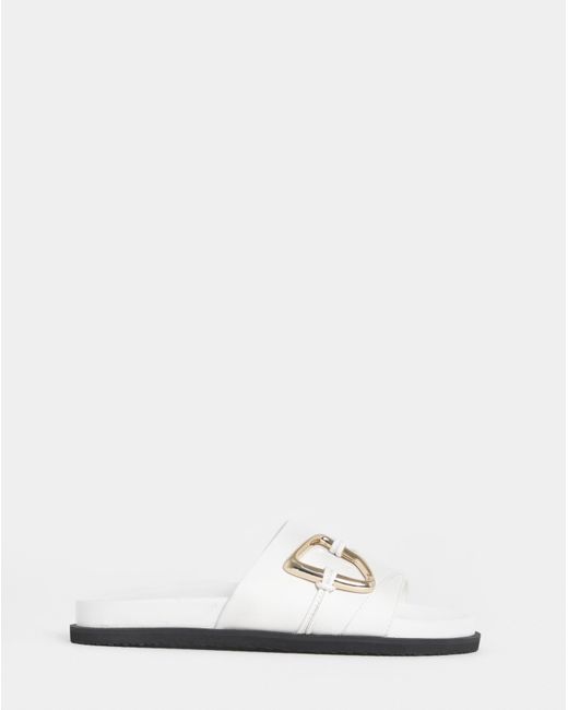 JD Williams Blue Oversized Trim Mule Sandal Ex Wide