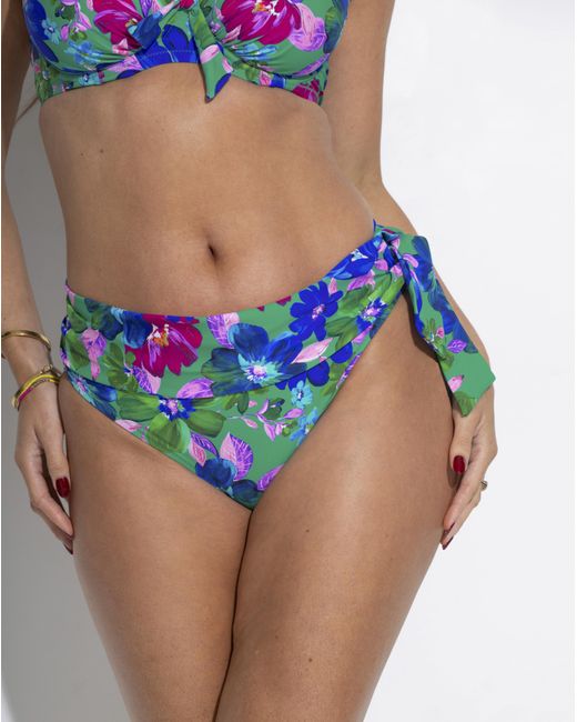 Pour Moi Blue Getaway Fold Over Tie Brief