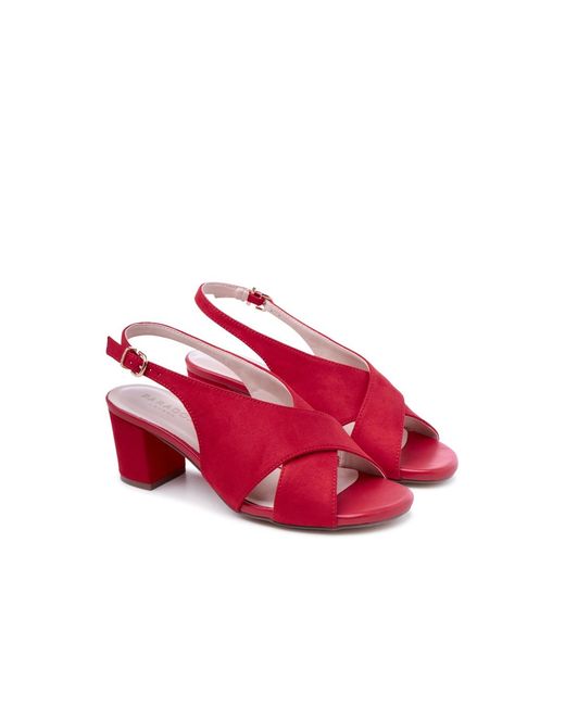 Paradox London Red Neroli Wide Fit Sandals