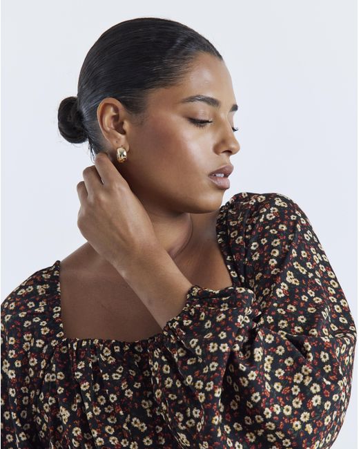 Simply Be Black Blouson Sleeve Blouse