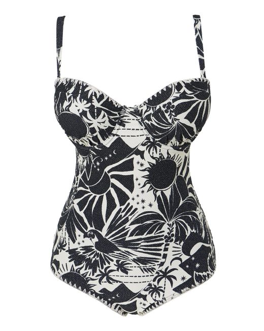 Figleaves Gray Underwired Swimsuit