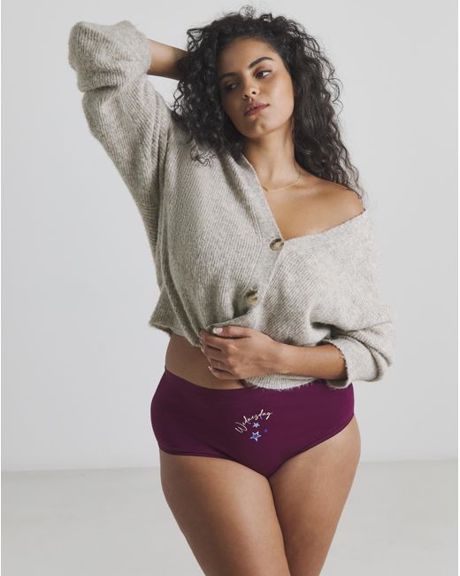 Pretty Secrets Purple 7 Pack Full Fit Knickers