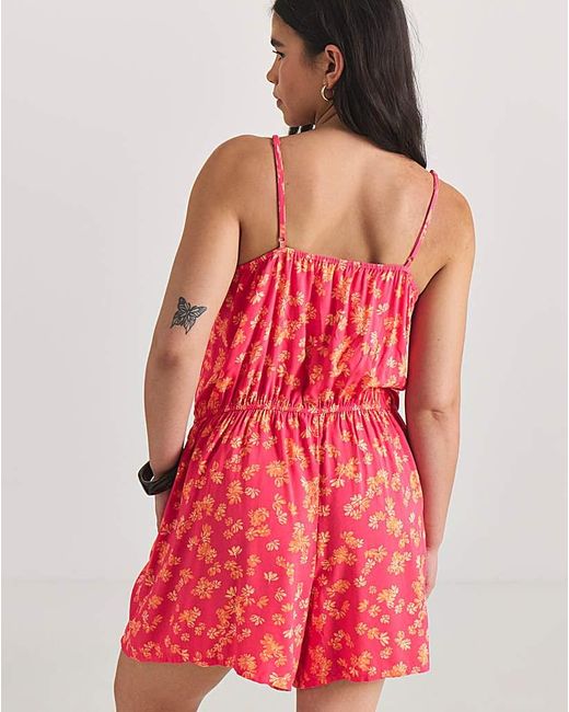 Simply Be Red Value 2 Pack Beach Playsuits