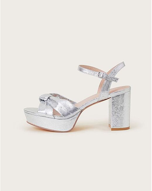 Monsoon Natural Twist Knot Platform Heels