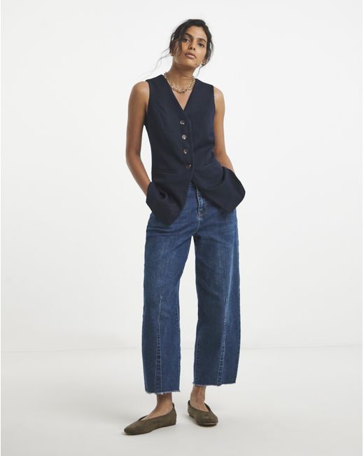 Simply Be Blue Denim Look Waistcoat