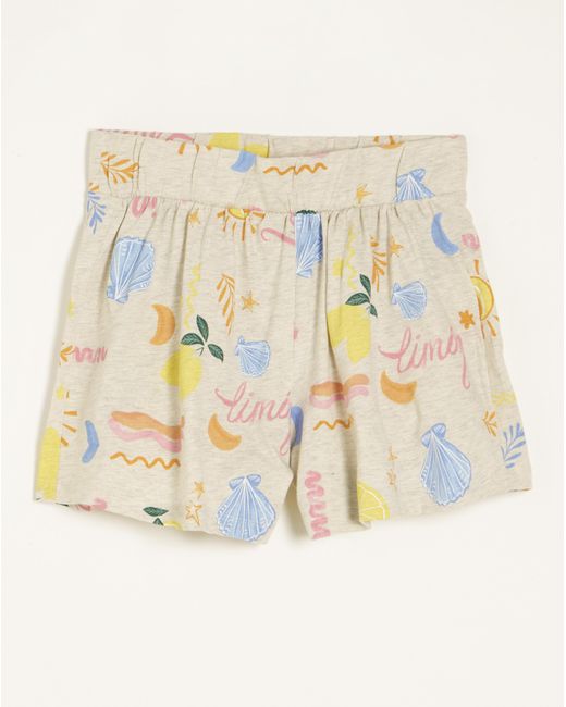 Simply Be Gray Lemon Print Value Shortie Set