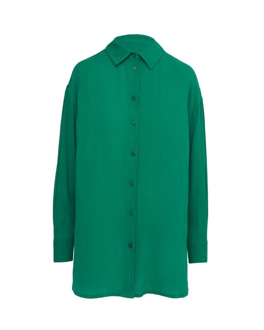 Simply Be Green Oversized Crinkle Shirt