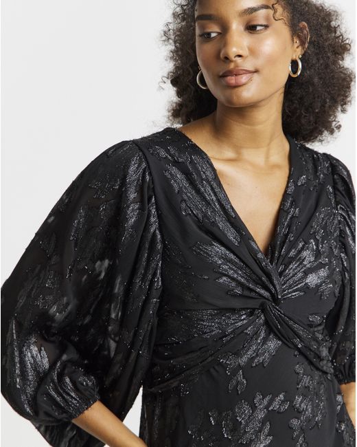 Joanna Hope Black Lurex Dress
