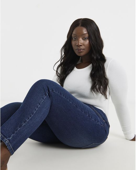 Simply Be Blue 99 1 Slim Straight Jeans