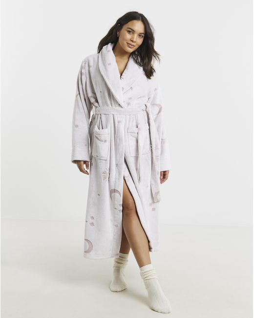 Chelsea Peers White Fleece Dressing Gown