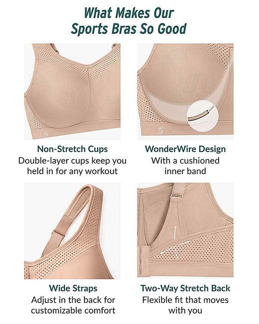 Glamorise Black 9066 Sport Bra
