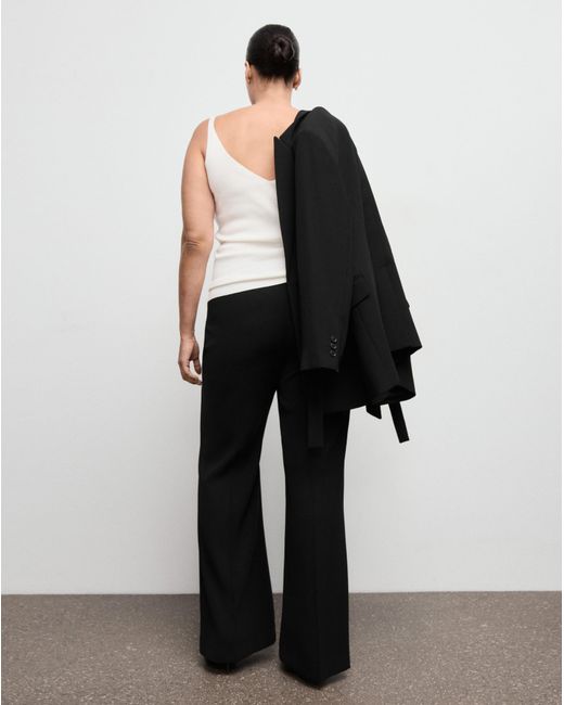 Mango Black High Waisted Suit Trouser