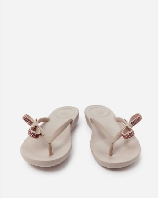 Fitflop White Fit Flop Iqushion Glitz Flip Flops