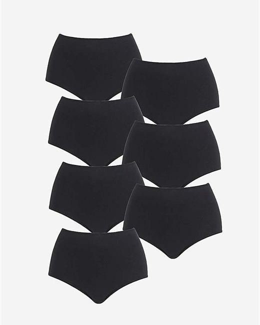 Pretty Secrets Black 7 Pack Full Fit Knickers