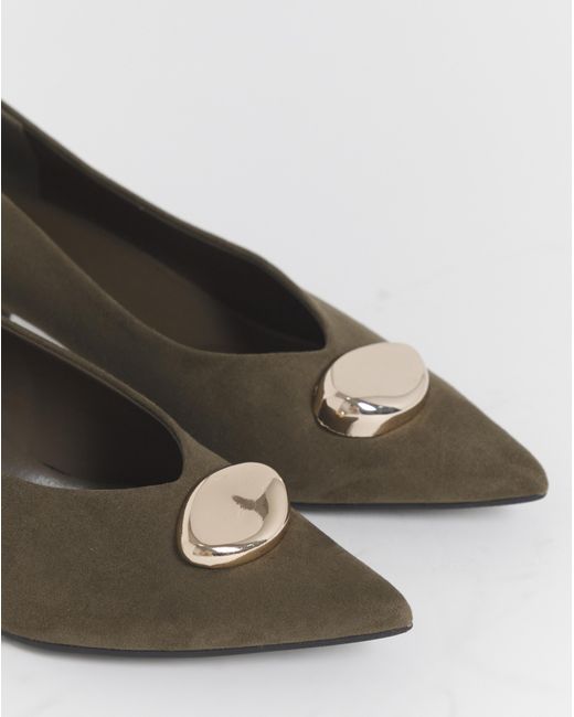 Simply Be Blue High Cut Court Shoe Trim Wide