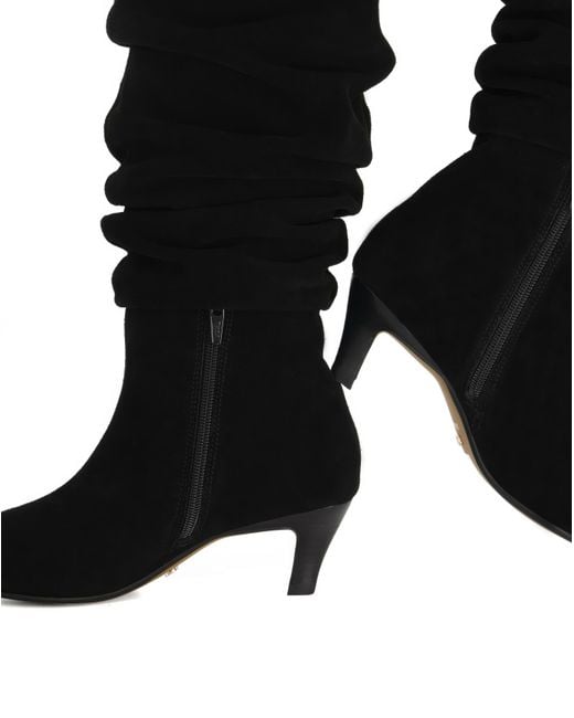 Dune Black Knee-High Boots Standard Fit
