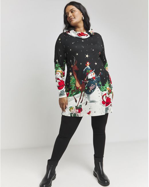 Joe Browns Multicolor Snowy Scenes Tunic