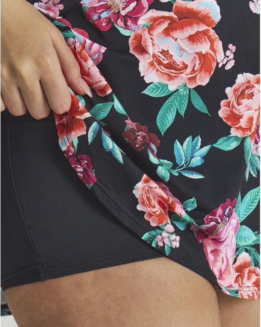 MAGISCULPT Multicolor Swim Skirt With Shorts