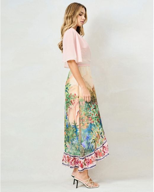 Hope & Ivy White Morocco Maxi Wrap Dress