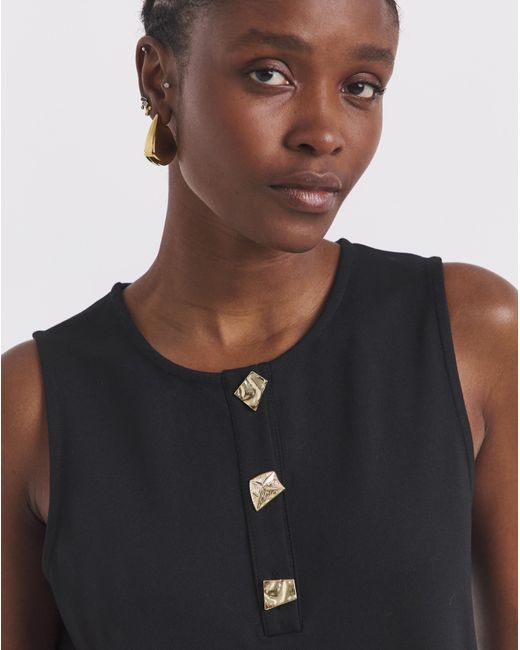 Simply Be Black Ponte Shift Dress