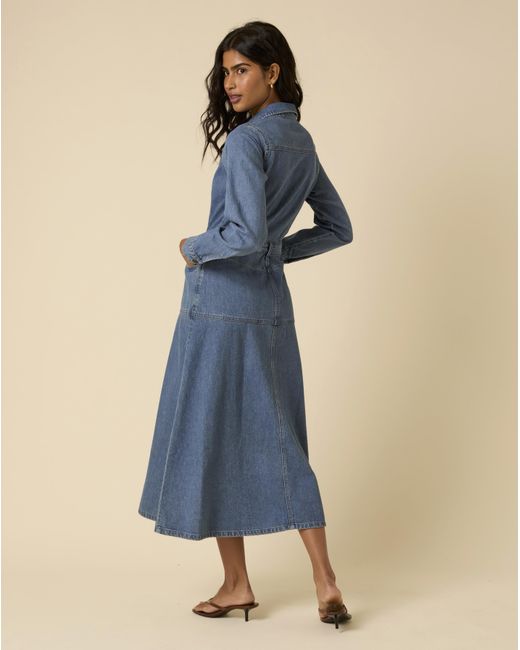 Nobody's Child Blue Lee Midi Dress
