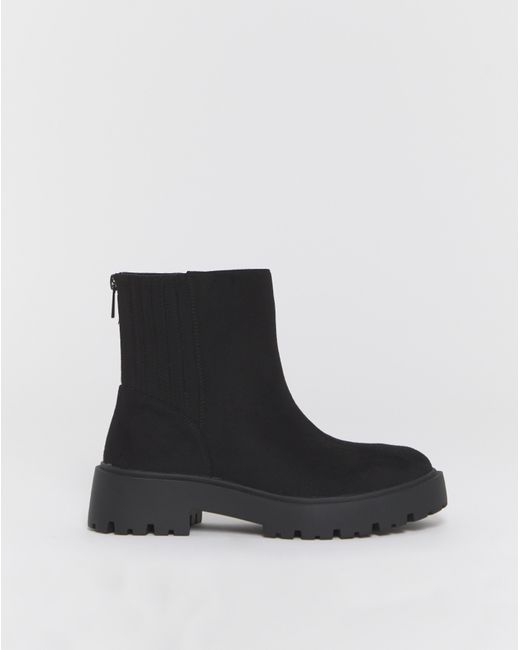 Simply Be Black Hidden Gusset Chelsea Boot Wide