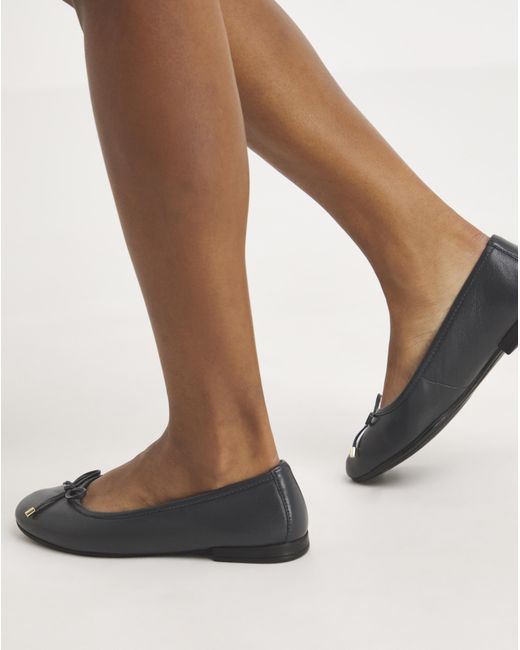 JD Williams Black Leather Ballerina Eee Fit