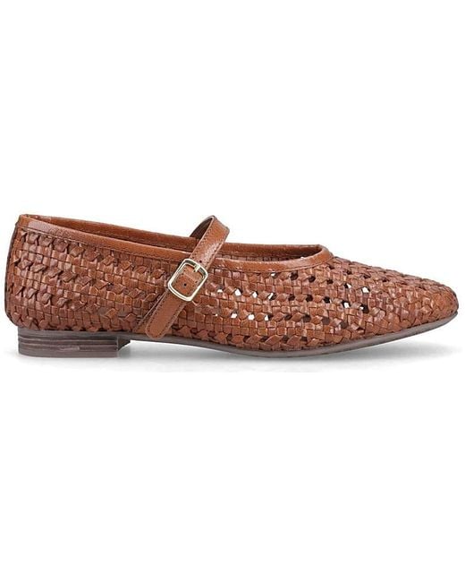 Hush Puppies Brown Delaney Woven Mary Jane