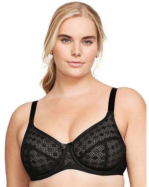 Glamorise Black 9855 Wonder Wire Bra