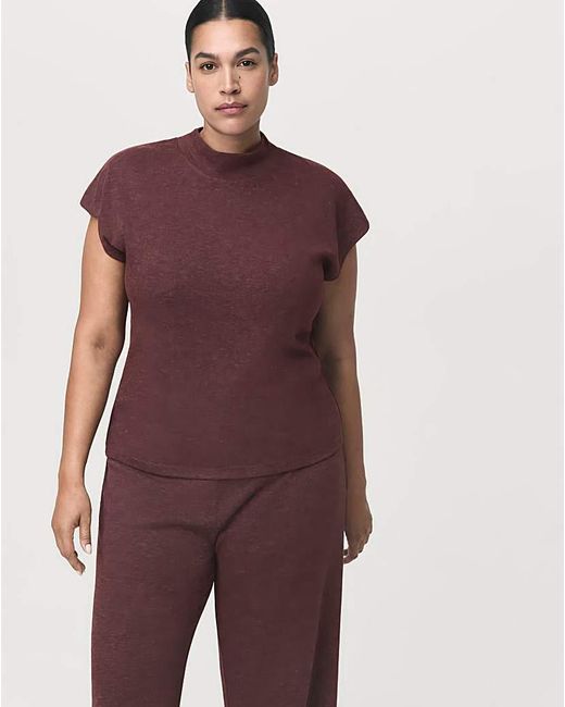 Mango Purple Relaxed Flare Trousers