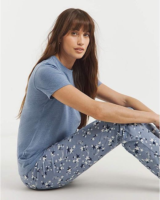 JD Williams Blue Value 2 Pack Pj Set