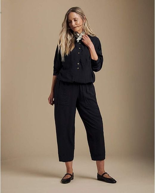 Julipa Blue Tapered Pull On Trousers