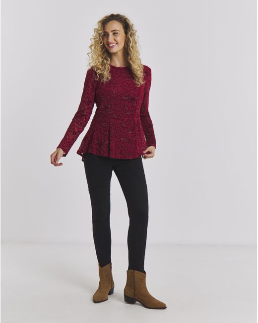 Joe Browns Red Mesmerising Mesh Top