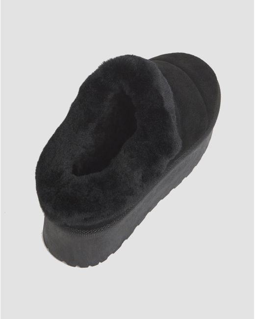 Simply Be Black Quilted Mule Slipper Boot Standard