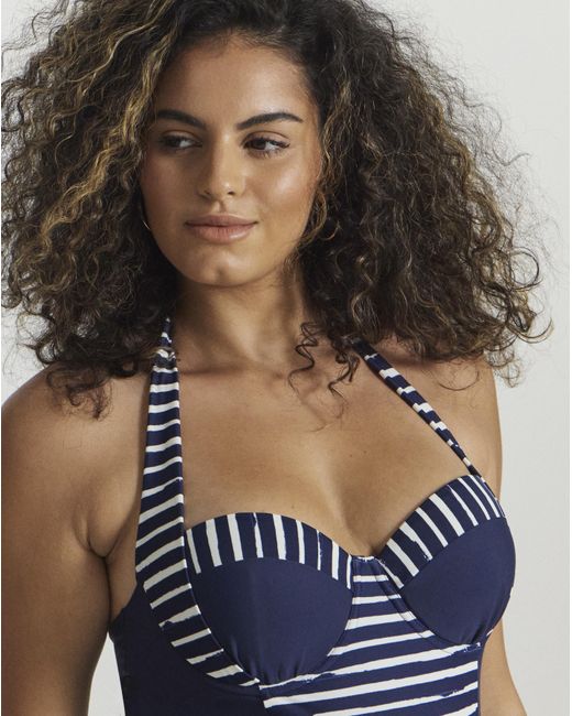 JD Williams Blue Padded Underwired Swimsuit