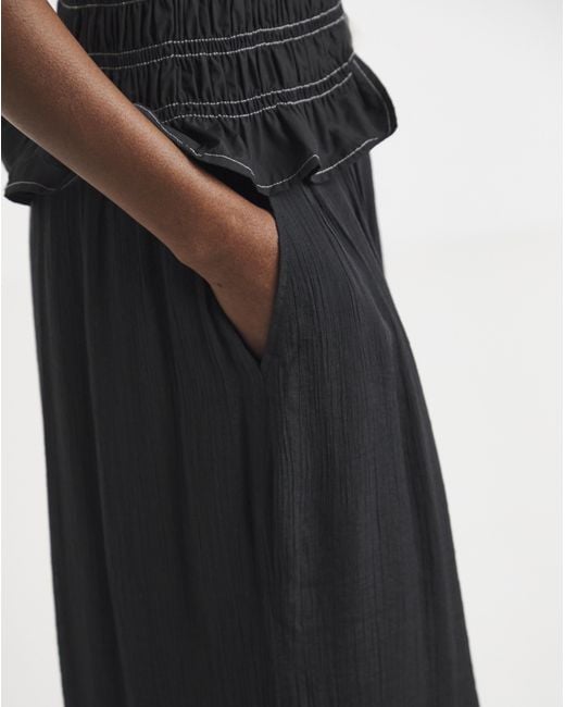 Simply Be White Pleat Extreme Wide Leg Culotte