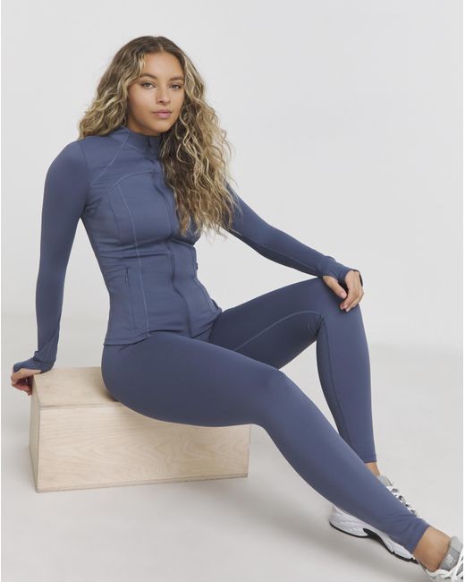Tala Blue Skinluxe Zip Through Running Top