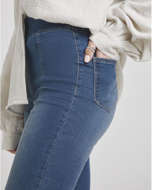 Simply Be Blue Seamed Skinny Jeggings