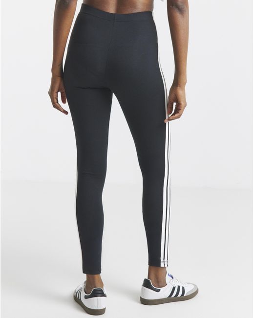 Adidas White Essentials 3 Stripes Leggings