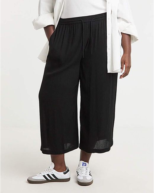 Simply Be White Crinkle Culottes