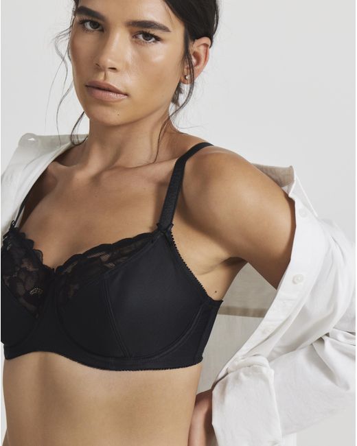 Pretty Secrets Brown Ivy Lace Basic Balcony Bra