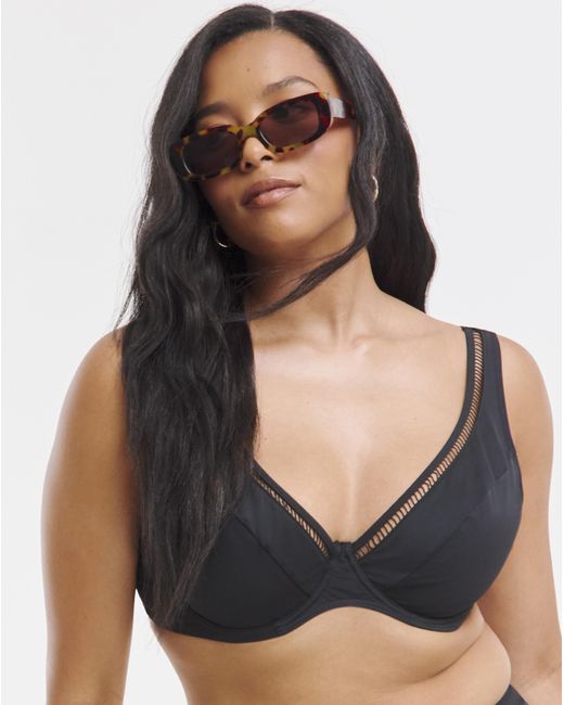Figleaves Black Icon Milan Underwired Bikini Top