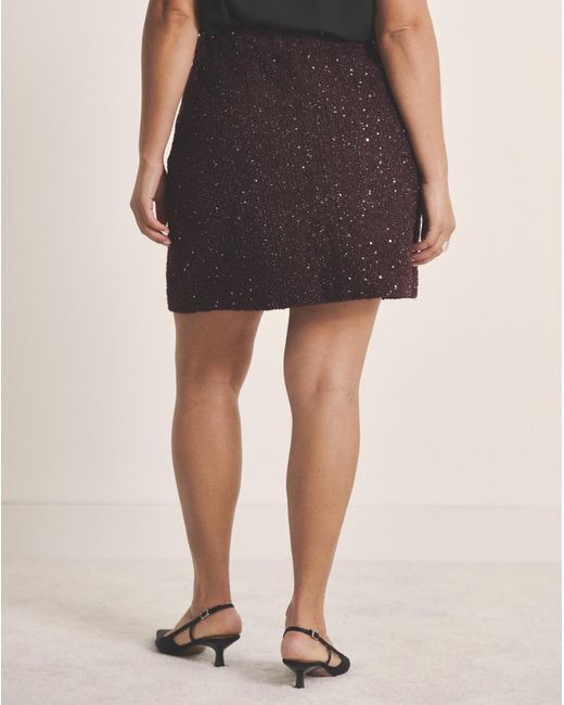 Simply Be Red Sbe Boucle Mini Skirt With Wool