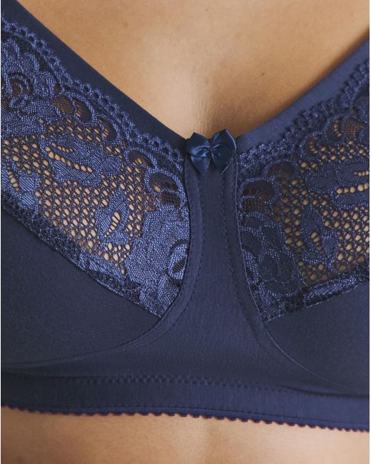 Miss Mary Of Sweden Miss Mary Lovely Lace Support Bra Dkblue