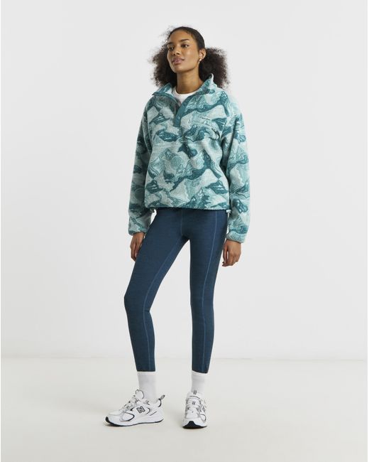 Columbia Blue Columbia Helvetia Printed 1/2 Snap