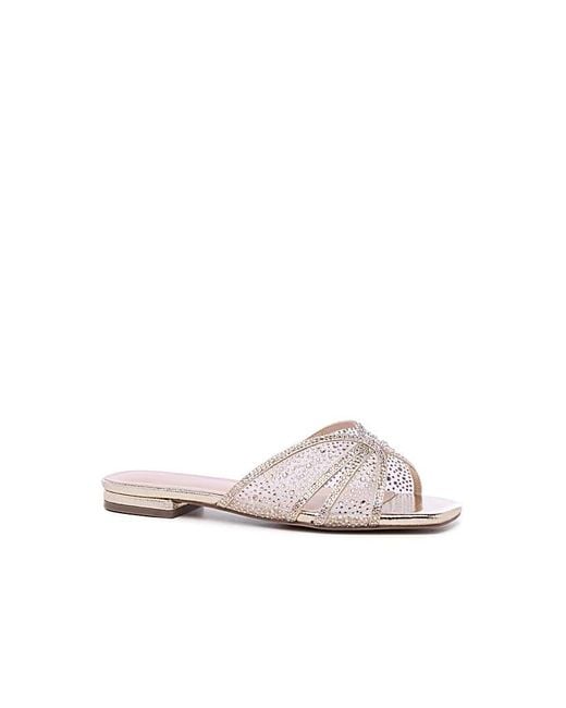 Paradox London White Soleil Wide Fit Sandal