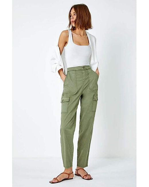 Roman Green Roman Elastic Waist Stretch Trousers